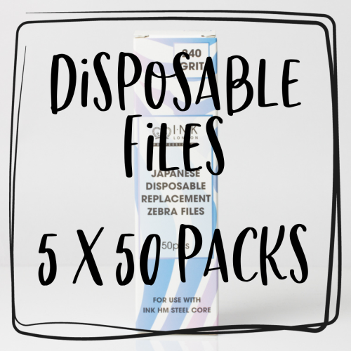 Disposable Files  (100,150,180,240 grit) - 5 x 50 pack
