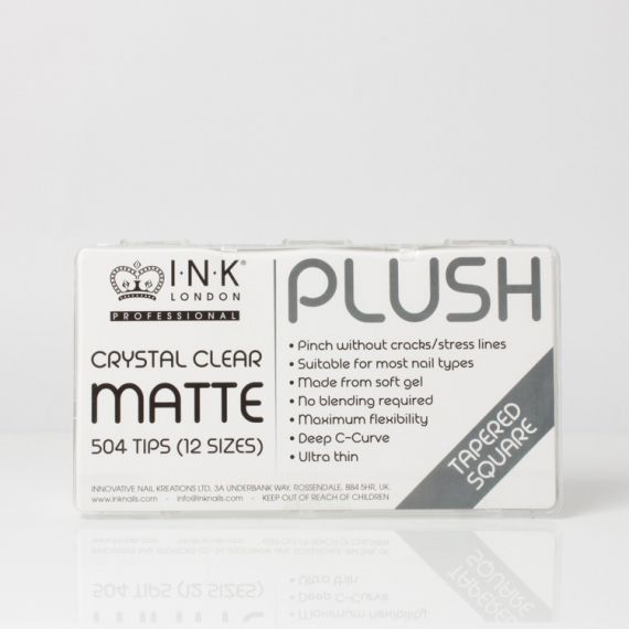 Plush Tips - Clear Matte Square (504 Tips)