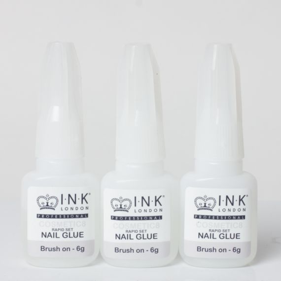 Cosmetic8 - 3 Pack - Rapid Set - Brush On Tip Glue (3x6g)